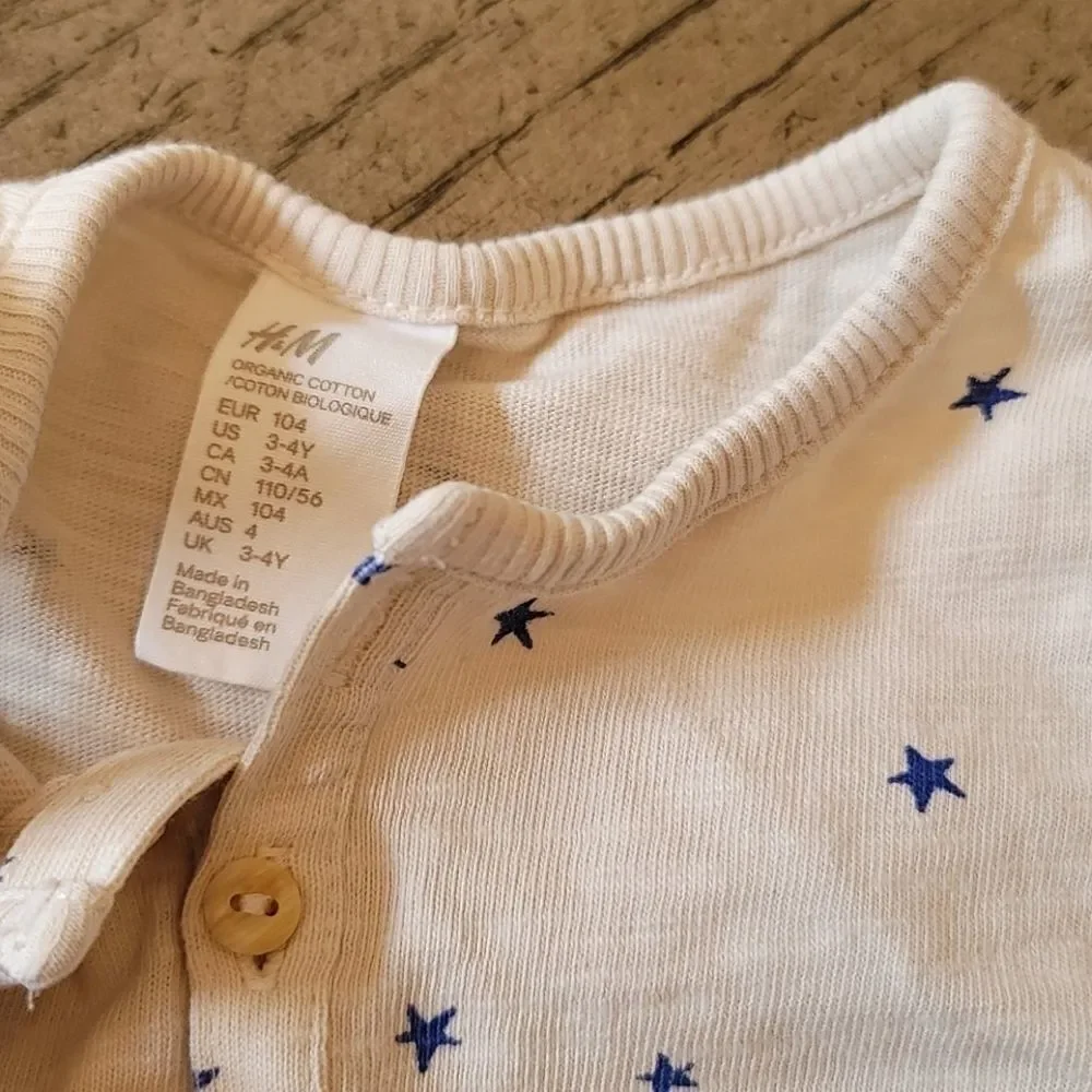 3-4T boys star overall jumpsuit H&M NWOT